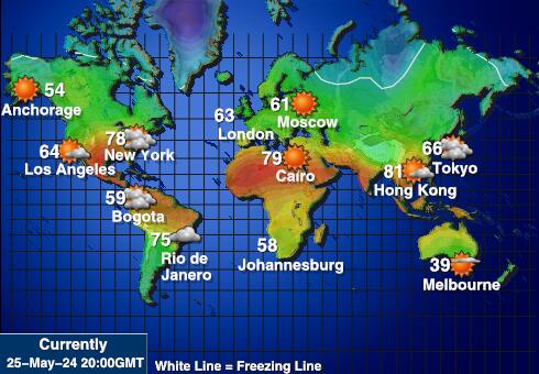 Tonga Ilm temperatuur kaart 