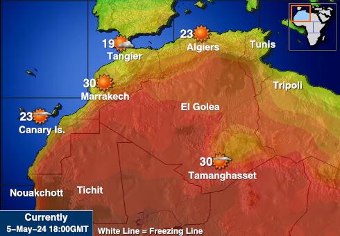 Tunisia Weather Temperature Map 