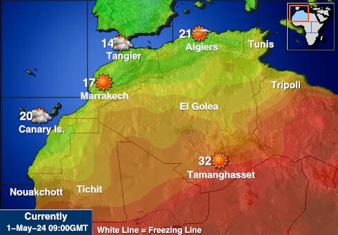 Tunisia Peta Suhu Cuaca 