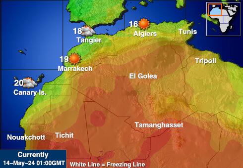 Tunizija Vreme Temperatura Zemljevid 