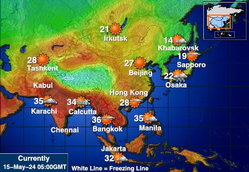 Türkmenistan Hava sıcaklığı haritası 