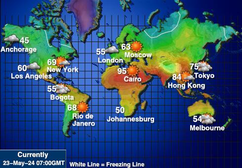 Тувалу Температурна карта за времето 