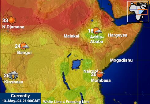 Uganda Weather Temperature Map 