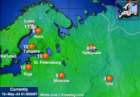 Ukraine Vejret temperatur kort 