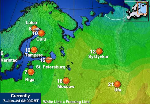 Ukraina Bản đồ nhiệt độ thời tiết 