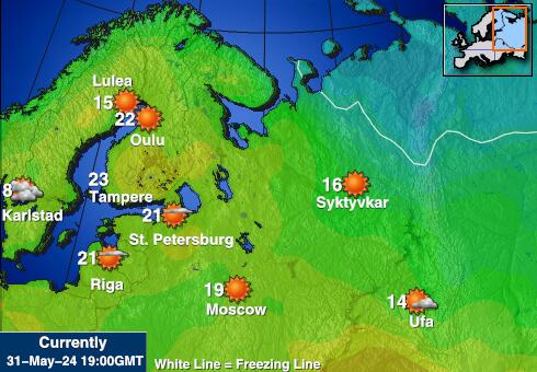 Ukraina Sää lämpötila kartta 