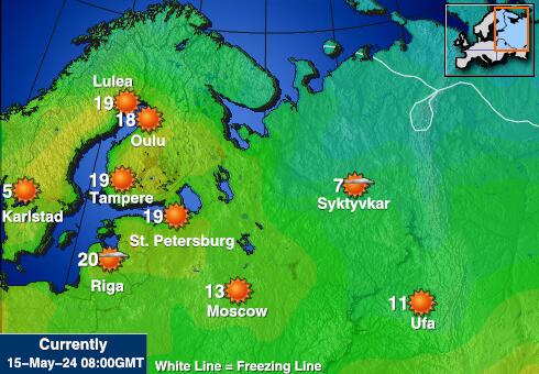 Ukrajna Időjárás hőmérséklet térképen 