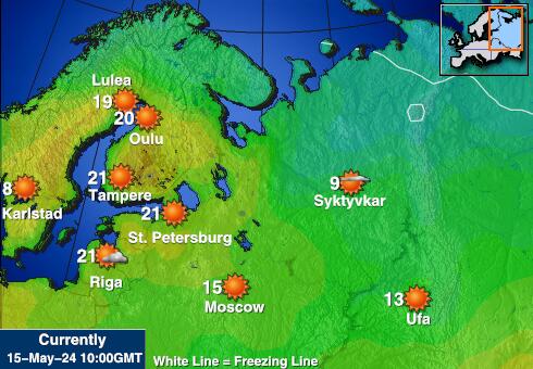 Ukrajina Vreme Temperatura Zemljevid 