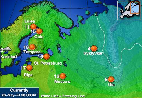 ウクライナ 天気温度マップ 
