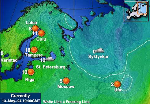 ยูเครน แผนที่อุณหภูมิสภาพอากาศ 