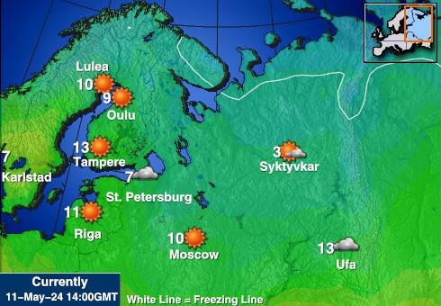 Україна Карта температури погоди 