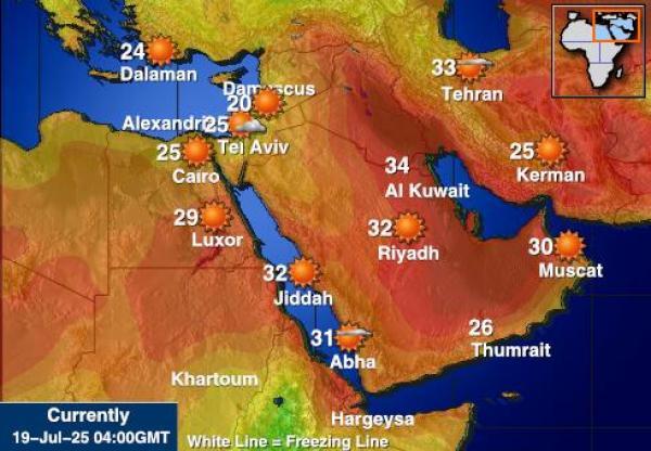 United Arab Emirates Weather Temperature Map