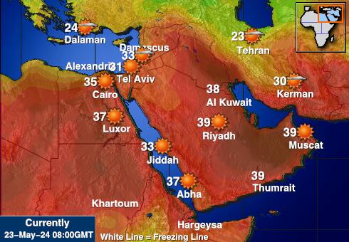 Ηνωμένα Αραβικά Εμιράτα Θερμοκρασία Καιρός χάρτη 