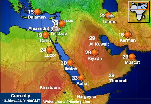 Forenede Arabiske Emirater Vejret temperatur kort 