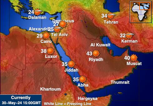 Birleşik Arap Emirlikleri Hava sıcaklığı haritası 