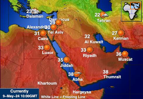 아랍 에미리트 날씨 온도지도 