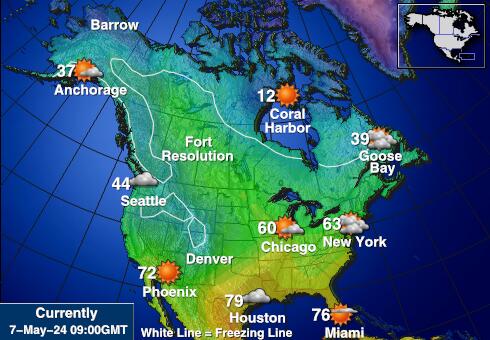 ميريلاند الولايات المتحدة الأمريكية خريطة درجة حرارة الطقس 