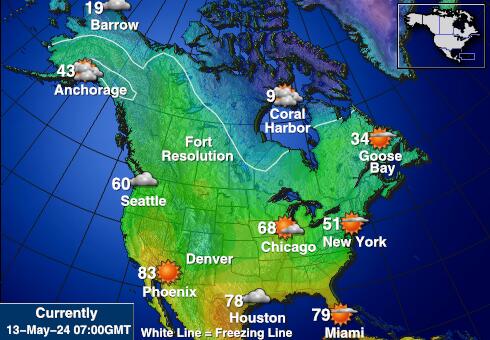 ABD Montana Hava sıcaklığı haritası 