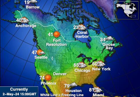 نبراسكا الولايات المتحدة الأمريكية خريطة درجة حرارة الطقس 