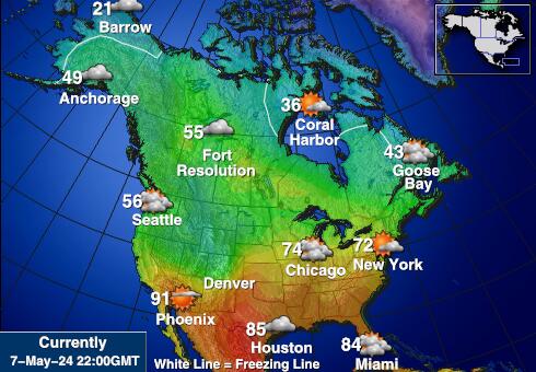 جيرسي الولايات المتحدة الأمريكية الجديدة خريطة درجة حرارة الطقس 