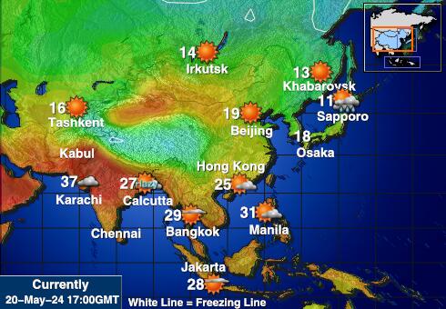乌兹别克斯坦 天气温度图 