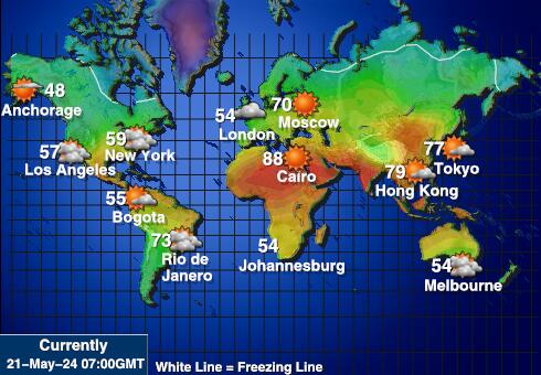 威克岛 天气温度图 