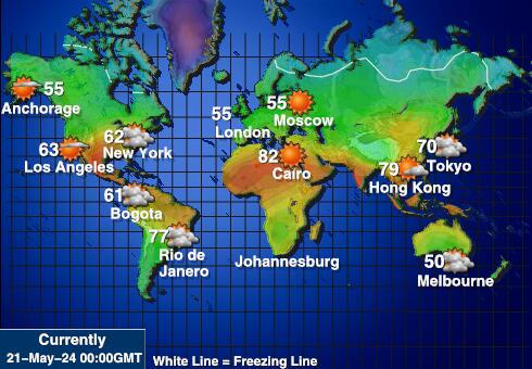 瓦利斯和富图纳群岛 天气温度图 