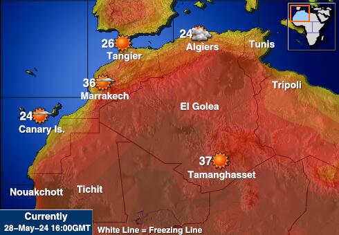 Западная Сахара Карта погоды Температура 