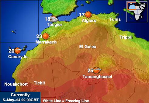 Sahara Occidentală Weather Temperature Map 