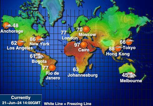 World Weather Temperature Map 