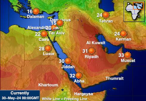 Yemen Hava sıcaklığı haritası 