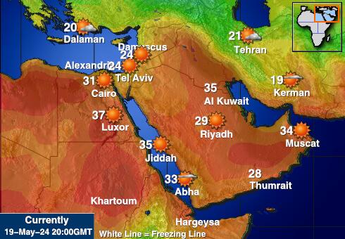 Jemen Sää lämpötila kartta 