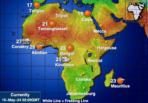 Zambia Weather Temperature Map 