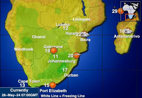 Zimbabwe Vejret temperatur kort 